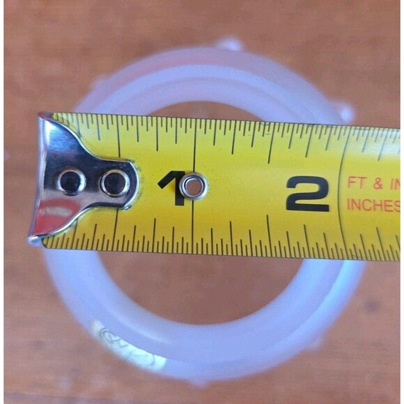 Nos Vtg VIANNE France Frosted Floral Glass Lamp Shades Ruffled Edge 5.5"X 5"X 2" - Picture 6 of 6